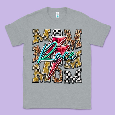 Mom Race Classic Tee Designed By Racoondesign