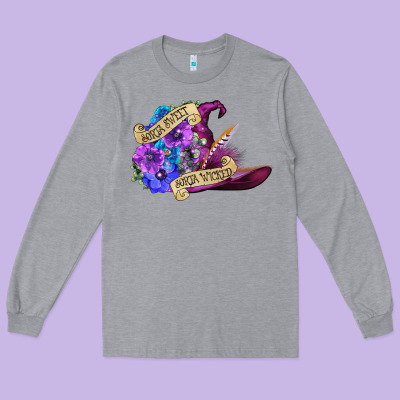 Sorta Sweet Sorta Wicked Long Sleeve Tee Designed By Cowgirlartshop