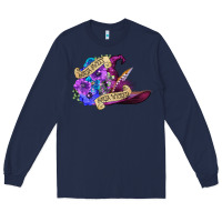 Navy sorta sweet sorta wicked Long Sleeve Tee - CowGirlArtShop