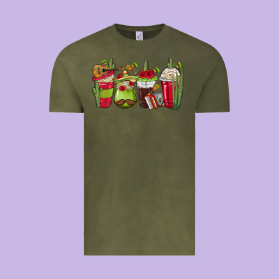 Mexico Coffee Cups Vintage Tee Designed By Texasbilliewilder