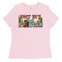 Bubblegum Pink Not My First Rodeo Western Ladies Tee - BundleAndBundleShop