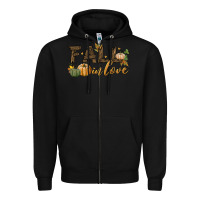 Black fall in love Zipper Hoodie - BundleAndBundleShop
