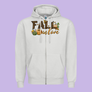 Fall In Love Zipper Hoodie Designed By Bundleandbundleshop