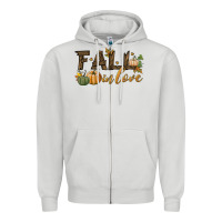Dove Grey fall in love Zipper Hoodie - BundleAndBundleShop