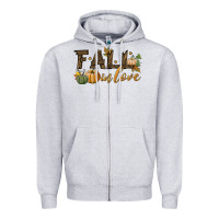 Heather Grey fall in love Zipper Hoodie - BundleAndBundleShop