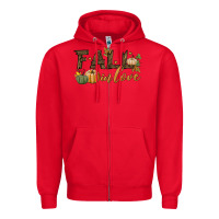 Red fall in love Zipper Hoodie - BundleAndBundleShop