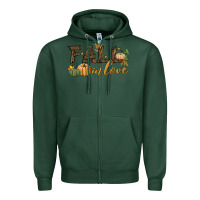 Sports Green fall in love Zipper Hoodie - BundleAndBundleShop
