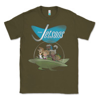 Army Green The Jetsons Ship Classic Tee - tuanDangUi