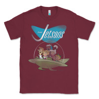 Burgundy The Jetsons Ship Classic Tee - tuanDangUi