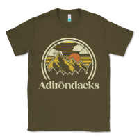 Army Green Adirondacks Mountains New York Vintage Hiking Camp Classic Tee - tuanDangUi