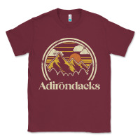 Burgundy Adirondacks Mountains New York Vintage Hiking Camp Classic Tee - tuanDangUi