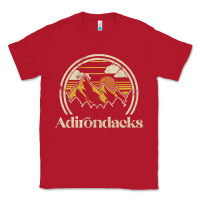 Red Adirondacks Mountains New York Vintage Hiking Camp Classic Tee - tuanDangUi