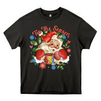 Asphalt mexican santa Heavy Core Tee - MaliasSmallBusiness