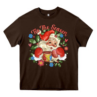 Chocolate Brown mexican santa Heavy Core Tee - MaliasSmallBusiness