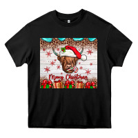 Black merry christmas cow Heavy Core Tee - JahusDesignShop