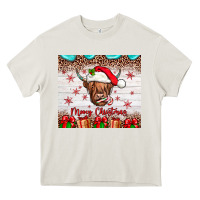 Cream merry christmas cow Heavy Core Tee - JahusDesignShop