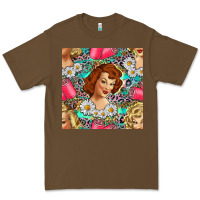 Cacao Hairdresser Western Girl And Hair Curler Seamless Pattern Bbs Premium Tee - BundleAndBundleShop