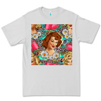 Dove Grey Hairdresser Western Girl And Hair Curler Seamless Pattern Bbs Premium Tee - BundleAndBundleShop