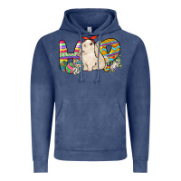 Vintage Denim Hop rabbit Vintage Hoodie - NancyCooperArtShop