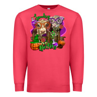 Cardinal spooky halloween cows Premium Sweatshirt - LillyAllenDesigns