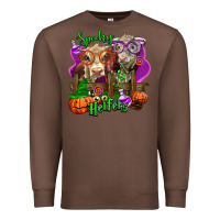 Chestnut spooky halloween cows Premium Sweatshirt - LillyAllenDesigns