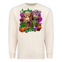 Sandshell spooky halloween cows Premium Sweatshirt - LillyAllenDesigns