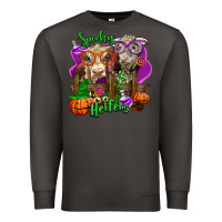 Smoke spooky halloween cows Premium Sweatshirt - LillyAllenDesigns