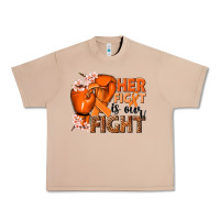 Burro Her fight is our fight Kidney Cancer orange ribbon Urban Heavy Tee - NancyCooperArtShop