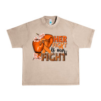 French Oak Her fight is our fight Kidney Cancer orange ribbon Urban Heavy Tee - NancyCooperArtShop