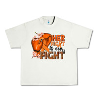 Pistachio Her fight is our fight Kidney Cancer orange ribbon Urban Heavy Tee - NancyCooperArtShop