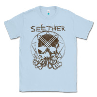 Dusty Blue Seether Octoskull Classic Tee - tuanDangUi