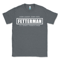 Charcoal Heather John Fetterman, Vote Fetterman For Senate, Preside Classic Tee - tuanDangUi