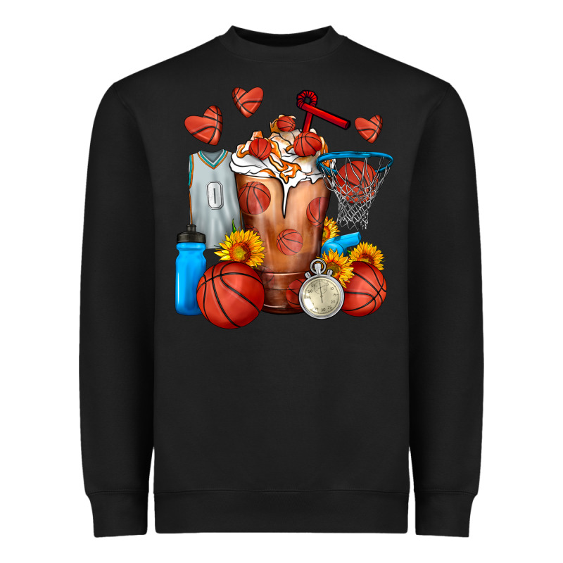 Basketball Sunflower Frappe Heavyweight Sweatshirt by FaDigitalArtStudio | Teevron
