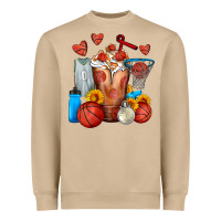 Mushroom Basketball Sunflower Frappe Heavyweight Sweatshirt - FaDigitalArtStudio