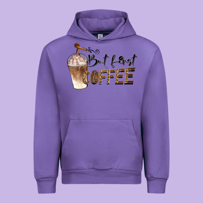But First Coffee Urban Hoodie Designed By Barkaloodesign