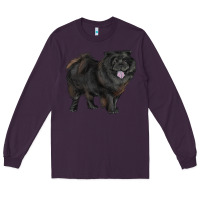 Plum black chow chow Long Sleeve Tee - RanaPortraitStore