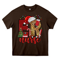 Chocolate Brown er nurse christmas Heavy Core Tee - MaliasSmallBusiness