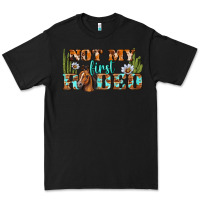 Black Not My First Rodeo Western Premium Tee - BundleAndBundleShop