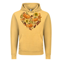 Vintage Mustard Fall Heart Vintage Hoodie - texasbilliewilder