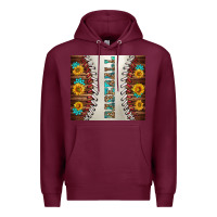 Burgundy baseball with sunflower and gemstone tumbler Premium Hoodie - BundleAndBundleShop