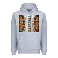 Heather Grey baseball with sunflower and gemstone tumbler Premium Hoodie - BundleAndBundleShop