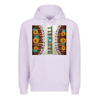 Lilac baseball with sunflower and gemstone tumbler Premium Hoodie - BundleAndBundleShop