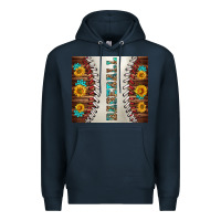 Navy baseball with sunflower and gemstone tumbler Premium Hoodie - BundleAndBundleShop