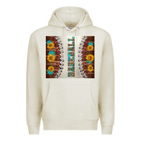 Oatmeal Heather baseball with sunflower and gemstone tumbler Premium Hoodie - BundleAndBundleShop
