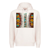 Pale Pink baseball with sunflower and gemstone tumbler Premium Hoodie - BundleAndBundleShop