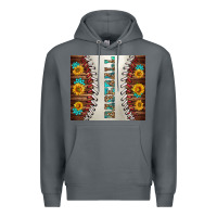Rock baseball with sunflower and gemstone tumbler Premium Hoodie - BundleAndBundleShop