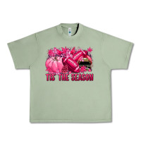 Oil Green Tis' the season Football Breast Cancer Urban Heavy Tee - NancyCooperArtShop