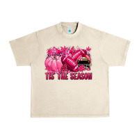 Sandshell Tis' the season Football Breast Cancer Urban Heavy Tee - NancyCooperArtShop