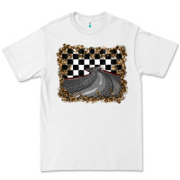 White leopard racing  background Premium Tee - RanaPortraitStore