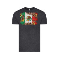 Vintage Black Mexican Flag with Leopard Vintage Tee - texasbilliewilder